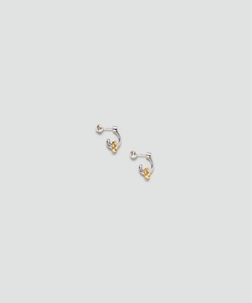 LAPUIS(ラピュイ)の「LAPUIS(ラピュイ) Drop Flow Coil pierced earrings(ピアス(両耳用)・レディース・マルチ/ゴールド・FREE)」の6枚目の写真