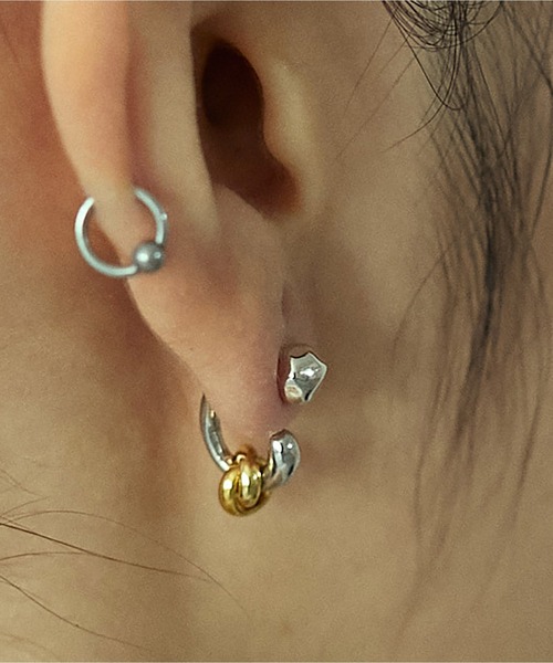 LAPUIS(ラピュイ)の「LAPUIS(ラピュイ) Drop Flow Coil pierced earrings(ピアス(両耳用)・レディース・マルチ/ゴールド・FREE)」の10枚目の写真