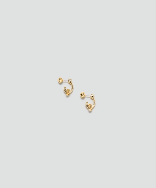 LAPUIS(ラピュイ)の「LAPUIS(ラピュイ) Drop Flow Coil pierced earrings(ピアス(両耳用)・レディース・マルチ/ゴールド・FREE)」の5枚目の写真