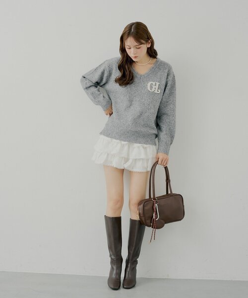 Chico（チコ）の「フリルティアードミニスカート（スカート・レディース・ホワイト/ブラウン/ライトベージュ・FREE）」の8枚目の写真