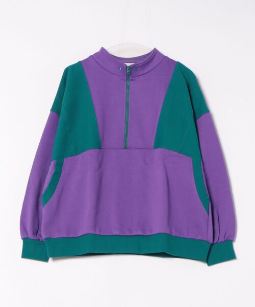 チチカカ（チチカカ）の「配色ハーフジッププルオーバー（スウェット・レディース・オートミール/ピンク/パープル・FREE）」の9枚目の写真