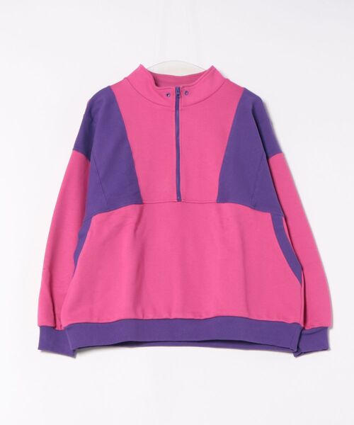 チチカカ（チチカカ）の「配色ハーフジッププルオーバー（スウェット・レディース・オートミール/ピンク/パープル・FREE）」の10枚目の写真
