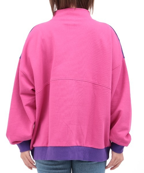 チチカカ（チチカカ）の「配色ハーフジッププルオーバー（スウェット・レディース・オートミール/ピンク/パープル・FREE）」の5枚目の写真