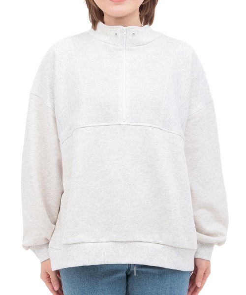 チチカカ（チチカカ）の「配色ハーフジッププルオーバー（スウェット・レディース・オートミール/ピンク/パープル・FREE）」の20枚目の写真