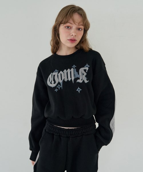 5OML(オーオーエムエル)の「ブロックコアスウェットシャツ(ブラック)(スウェット・レディース・ブラック・LARGE/MEDIUM)」の3枚目の写真