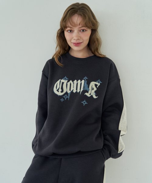 5OML(オーオーエムエル)の「ブロックコアスウェットシャツ(ブラック)(スウェット・レディース・ブラック・LARGE/MEDIUM)」の6枚目の写真