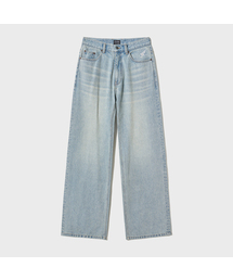 Wing Logo Denim Pants Vintage Blue