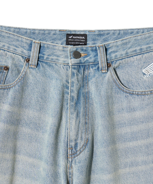 PHYPS MOTORCYCLE（フィップスモーターサイクル）の「Wing Logo Denim Pants Vintage Blue（デニムパンツ・レディース・その他・LARGE/X-LARGE/SMALL/MEDIUM）」の3枚目の写真