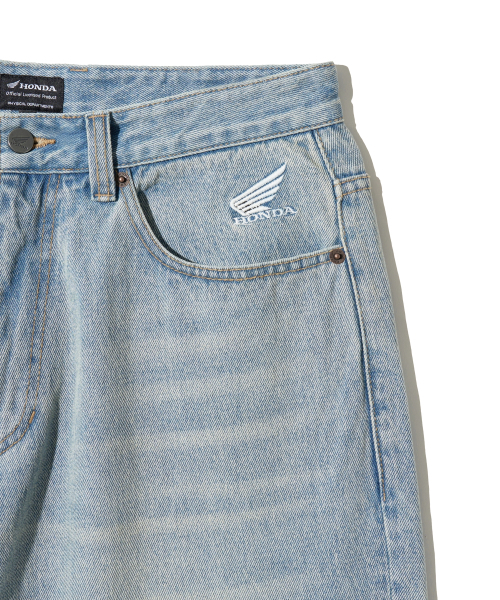 PHYPS MOTORCYCLE（フィップスモーターサイクル）の「Wing Logo Denim Pants Vintage Blue（デニムパンツ・レディース・その他・LARGE/X-LARGE/SMALL/MEDIUM）」の4枚目の写真