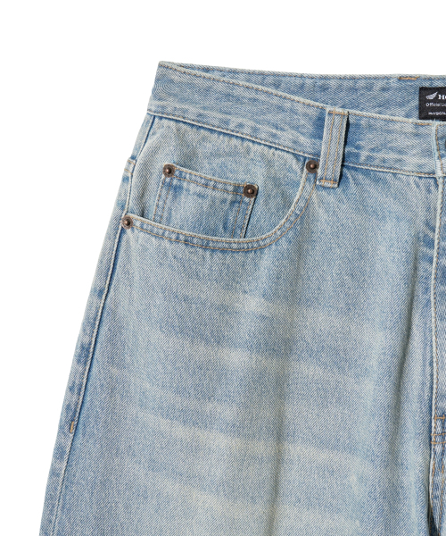 PHYPS MOTORCYCLE（フィップスモーターサイクル）の「Wing Logo Denim Pants Vintage Blue（デニムパンツ・レディース・その他・LARGE/X-LARGE/SMALL/MEDIUM）」の5枚目の写真