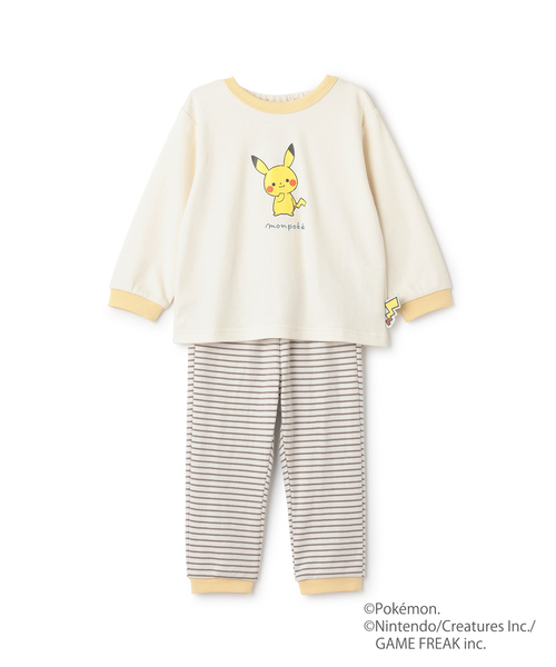 petit main(プティマイン)の「【モンポケ】スムースパジャマ(ルームウェア/パジャマ・キッズ・アイボリー/ライトブルー・110cm/120cm/90cm/100cm/80cm)」の17枚目の写真