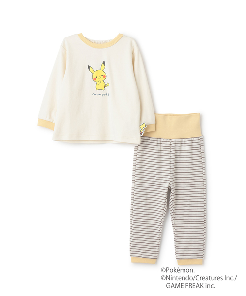 petit main(プティマイン)の「【モンポケ】スムースパジャマ(ルームウェア/パジャマ・キッズ・アイボリー/ライトブルー・110cm/120cm/90cm/100cm/80cm)」の14枚目の写真