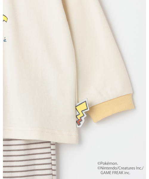 petit main(プティマイン)の「【モンポケ】スムースパジャマ(ルームウェア/パジャマ・キッズ・アイボリー/ライトブルー・110cm/120cm/90cm/100cm/80cm)」の12枚目の写真