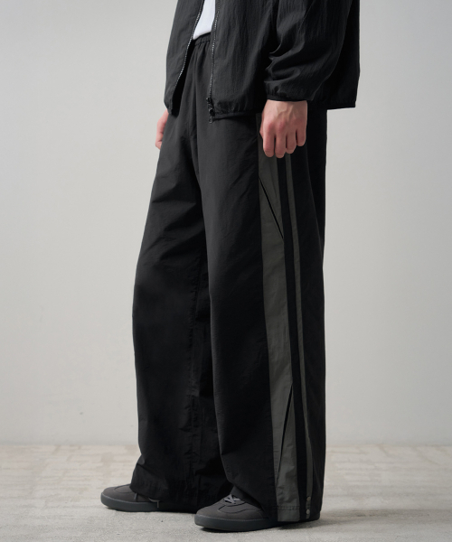 DRAW FIT（ドローフィット）の「サイドブリーチトラックパンツ[ブラック]（スウェットパンツ・メンズ・その他・MEDIUM/LARGE/X-LARGE）」の2枚目の写真