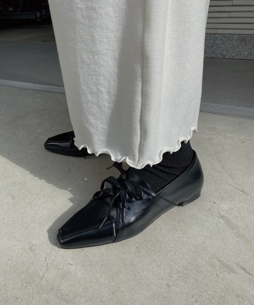 nananamoe(ナナナモエ)の「long slit cuff shell button sheer OP(ワンピース・レディース・チャコールグレー/アイボリー・FREE)」の17枚目の写真