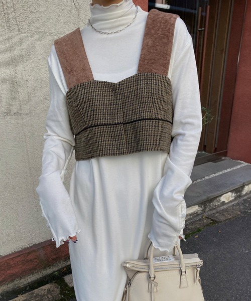 nananamoe(ナナナモエ)の「long slit cuff shell button sheer OP(ワンピース・レディース・チャコールグレー/アイボリー・FREE)」の20枚目の写真