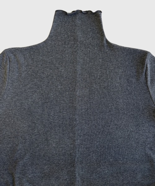 nananamoe(ナナナモエ)の「long slit cuff shell button sheer OP(ワンピース・レディース・チャコールグレー/アイボリー・FREE)」の4枚目の写真