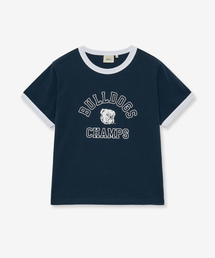 ヴィンテージブルドッグスリングTシャツ_ネイビー