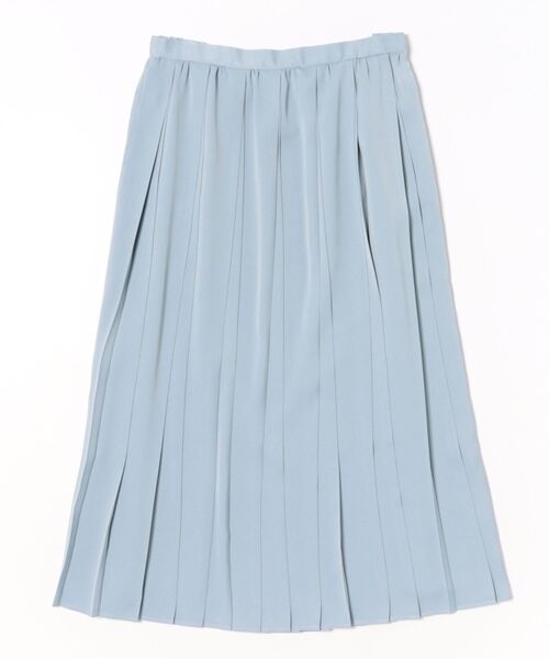 NEWYORKER（ニューヨーカー）の「バックサテン 変形プリーツスカート（スカート・レディース・サックスブルー/ホワイト・9号/11号）」の6枚目の写真