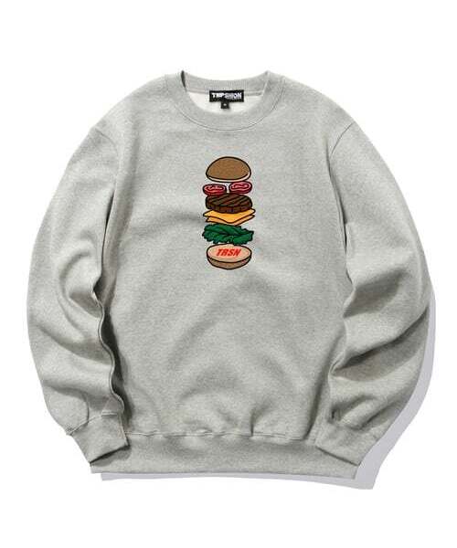 TRIPSHION(トリップション)の「BURGER FLOOR Crew Neck - Gray(スウェット・メンズ・その他・LARGE/MEDIUM/X-LARGE)」の1枚目の写真