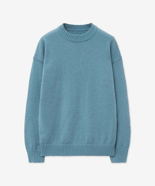 BLOND9(ブロンドナイン)の「アルファクルーネックラウンドニット_スカイブルー(ニット/セーター・レディース・その他・MEDIUM/LARGE/X-LARGE)」の1枚目の写真