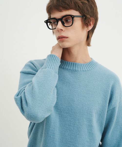 BLOND9(ブロンドナイン)の「アルファクルーネックラウンドニット_スカイブルー(ニット/セーター・レディース・その他・MEDIUM/LARGE/X-LARGE)」の3枚目の写真