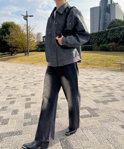 link lot（リンクロット）の「PUショートブルゾン（ブルゾン・メンズ・ブラウン/ブラック・M/L）」の13枚目の写真