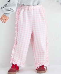 pairmanon | 【ぬくふわ】ガールズ チェック サイドフリル 裏起毛 パンツ(その他パンツ)