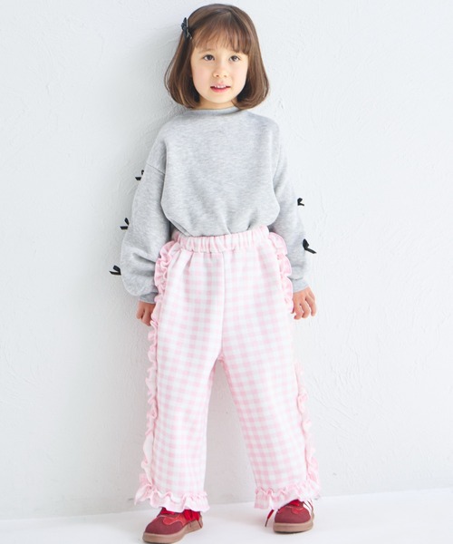 pairmanon(ペアマノン)の「【ぬくふわ】ガールズ チェック サイドフリル 裏起毛 パンツ(その他パンツ・キッズ・ピンク/ブラック・100/110/120/130/140/150/90)」の19枚目の写真