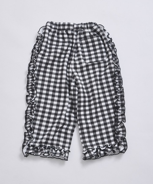 pairmanon(ペアマノン)の「【ぬくふわ】ガールズ チェック サイドフリル 裏起毛 パンツ(その他パンツ・キッズ・ピンク/ブラック・100/110/120/130/140/150/90)」の5枚目の写真