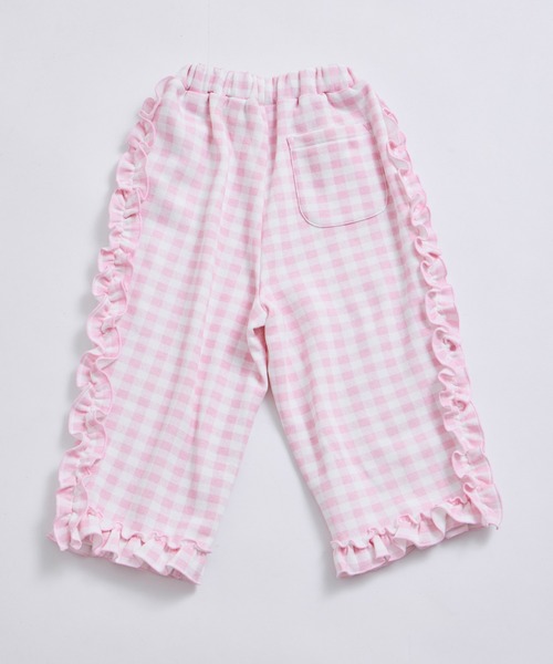 pairmanon(ペアマノン)の「【ぬくふわ】ガールズ チェック サイドフリル 裏起毛 パンツ(その他パンツ・キッズ・ピンク/ブラック・100/110/120/130/140/150/90)」の7枚目の写真