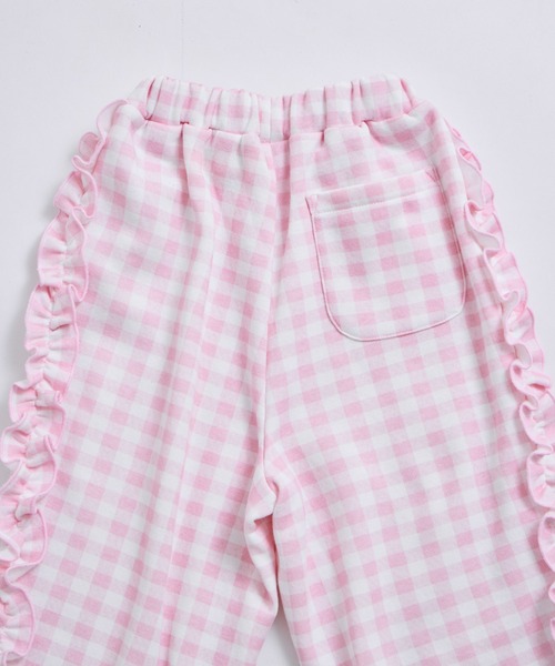 pairmanon(ペアマノン)の「【ぬくふわ】ガールズ チェック サイドフリル 裏起毛 パンツ(その他パンツ・キッズ・ピンク/ブラック・100/110/120/130/140/150/90)」の8枚目の写真