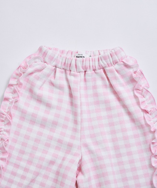 pairmanon(ペアマノン)の「【ぬくふわ】ガールズ チェック サイドフリル 裏起毛 パンツ(その他パンツ・キッズ・ピンク/ブラック・100/110/120/130/140/150/90)」の10枚目の写真