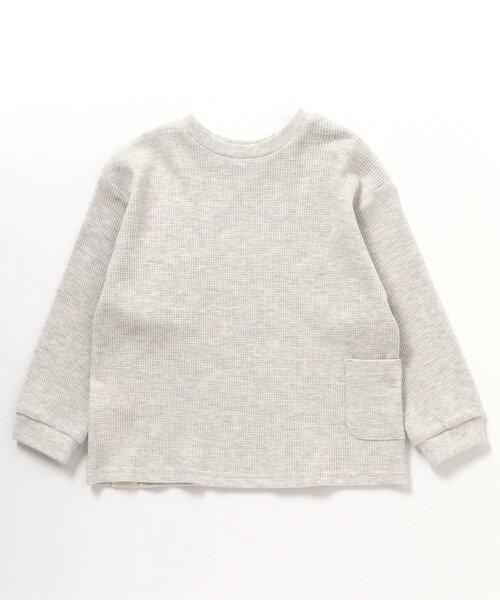 BREEZE（ブリーズ）の「【26春新作】DAISUKIワッフルロンT_ジュニア対応（Tシャツ/カットソー・キッズ・チャコール/アイボリー/サックスブルー/ライム/ピンク/オフホワイト・130/140/80/100/90/110/120）」の16枚目の写真