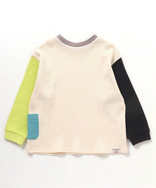 BREEZE（ブリーズ）の「【26春新作】DAISUKIワッフルロンT_ジュニア対応（Tシャツ/カットソー・キッズ・チャコール/アイボリー/サックスブルー/ライム/ピンク/オフホワイト・130/140/80/100/90/110/120）」の13枚目の写真