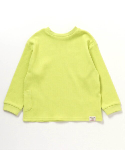 BREEZE（ブリーズ）の「【26春新作】DAISUKIワッフルロンT_ジュニア対応（Tシャツ/カットソー・キッズ・チャコール/アイボリー/サックスブルー/ライム/ピンク/オフホワイト・130/140/80/100/90/110/120）」の12枚目の写真