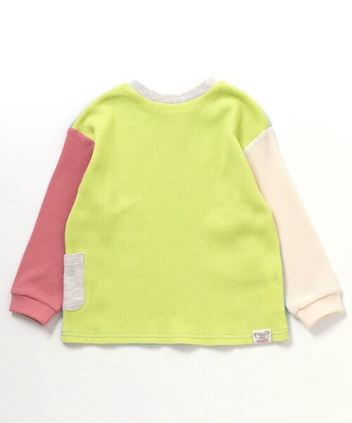 BREEZE（ブリーズ）の「【26春新作】DAISUKIワッフルロンT_ジュニア対応（Tシャツ/カットソー・キッズ・チャコール/アイボリー/サックスブルー/ライム/ピンク/オフホワイト・130/140/80/100/90/110/120）」の11枚目の写真