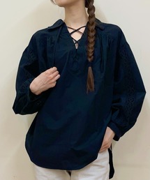 THE SHINZONE/シンゾーン　レースアップブラウス　LACE-UP BLOUSE　26SMSBL02