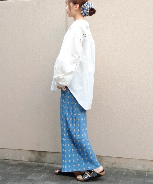 THE SHINZONE（ザ　シンゾーン）の「THE SHINZONE/シンゾーン　レースアップブラウス　LACE-UP BLOUSE　26SMSBL02（シャツ/ブラウス・レディース・ホワイト/ブラック・FREE）」の14枚目の写真