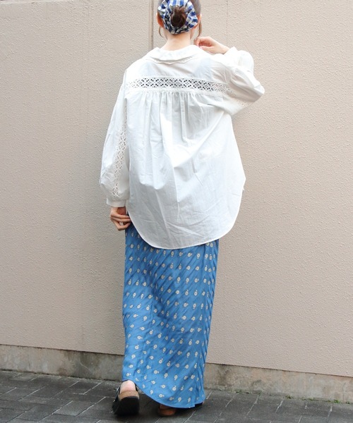 THE SHINZONE（ザ　シンゾーン）の「THE SHINZONE/シンゾーン　レースアップブラウス　LACE-UP BLOUSE　26SMSBL02（シャツ/ブラウス・レディース・ホワイト/ブラック・FREE）」の16枚目の写真