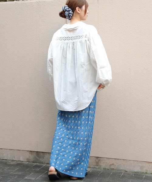 THE SHINZONE（ザ　シンゾーン）の「THE SHINZONE/シンゾーン　レースアップブラウス　LACE-UP BLOUSE　26SMSBL02（シャツ/ブラウス・レディース・ホワイト/ブラック・FREE）」の17枚目の写真