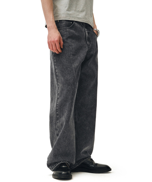 DECET(デケト)の「Mid Rise Wide Jeans DCPT027AshBlack(デニムパンツ・レディース・その他・26/28/30/32/34)」の2枚目の写真