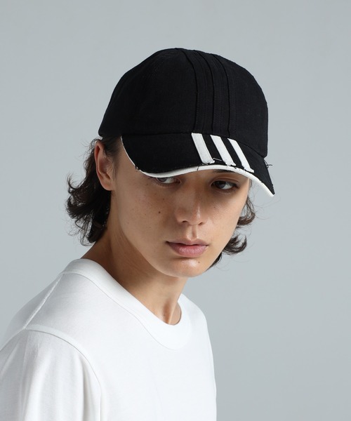 Y-3(ワイスリー)の「Y-3 STRIPES CAP(キャップ・メンズ・ブラック・SMALL/MEDIUM/LARGE)」の1枚目の写真