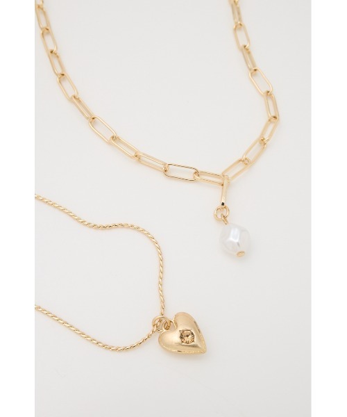 MOUSSY（マウジー）の「F/PEARL MIX CHAIN セット（ネックレス・レディース・ゴールド/シルバー・FREE）」の11枚目の写真