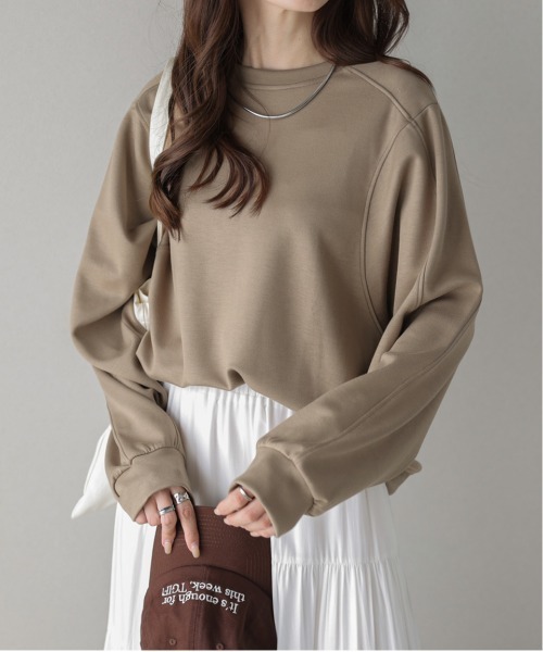 lesperance(レスぺランス)の「ドルマリンプルオーバートップス(Tシャツ/カットソー・レディース・ベージュ/ブラック/グレー/ブラウン・フリー)」の3枚目の写真