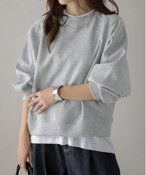 lesperance(レスぺランス)の「ドルマリンプルオーバートップス(Tシャツ/カットソー・レディース・ベージュ/ブラック/グレー/ブラウン・フリー)」の2枚目の写真