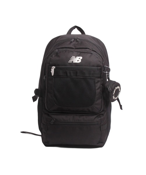 NEW BALANCE(ニューバランス)の「軽量 大容量バックパック ミニポーチ付き 32L(バックパック/リュック・メンズ・ブラック×ブラック/グレー/ブルー/パープル/ブラック・FREE)」の2枚目の写真