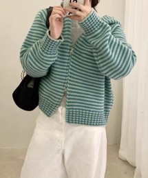 SPIGA | ﾎﾞｰﾀﾞｰ配色ｼﾞｯﾌﾟｱｯﾌﾟﾌｰﾃﾞｨ(パーカー)