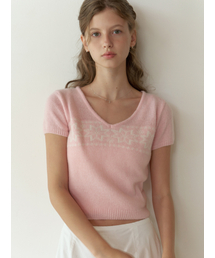 Vigne half v knit (pink)