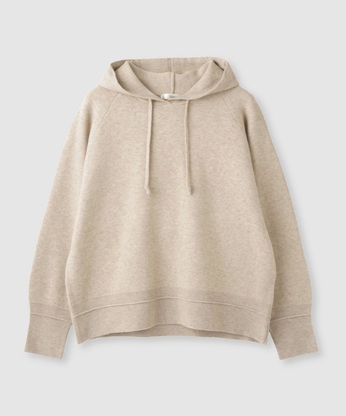 Mac-House(マックハウス)の「Idnes フードニットパーカー(パーカー・レディース・アイボリー/ブラック/チャコールグレー・FREE)」の18枚目の写真